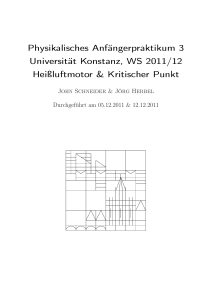Physikalisches Anfängerpraktikum 3 Universität Konstanz, WS 2011