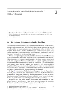 Formalismus I: Endlichdimensionale Hilbert