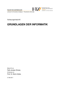 Vorlesung Grundlagen der Informatik