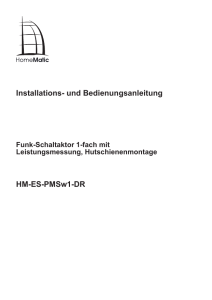 Installations- und Bedienungsanleitung HM-ES-PMSw1-DR