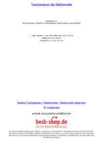 Taschenbuch der Mathematik - Toc - Beck-Shop