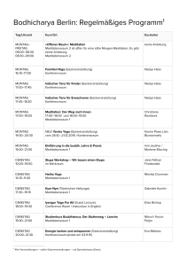 Bodhicharya Berlin: Regelmäßiges Programm 1