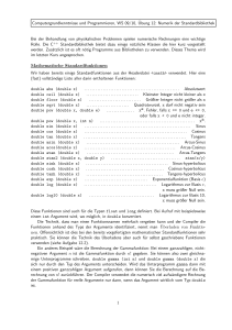 Computergrundkenntnisse und Programmieren, WS 09/10, Übung