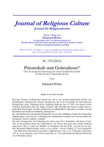 Journal of Religious Culture - Drucken - Goethe