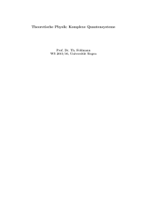 Theoretische Physik: Komplexe Quantensysteme