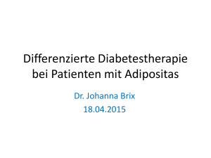 Differenzierte Diabetestherapie bei Patienten mit Adipositas