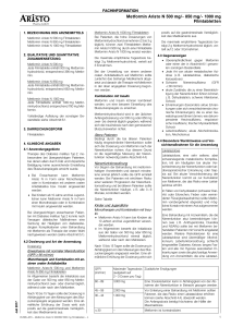 Metformin Aristo N 500/850/1000 mg Filmtabletten