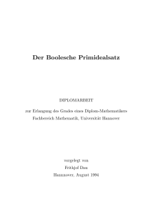 Der Boolesche Primidealsatz