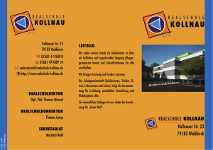 REALSCHULE KOLLNAU Kollnauer Str. 23 79183 Waldkirch