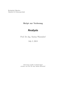 Analysis - Prof. Dr.-Ing. Katina Warendorf