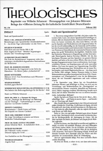 TWEOLOGiSCWES - Theologisches