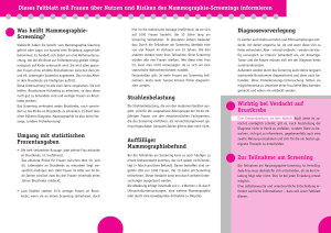 Was heißt Mammographie- Screening? Umgang