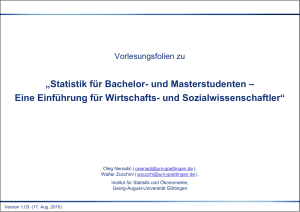 „Statistik für Bachelor- und Masterstudenten – Eine Einführung für