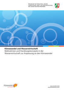 Klimawandel undWasserwirtschaft: Maßnahmen und