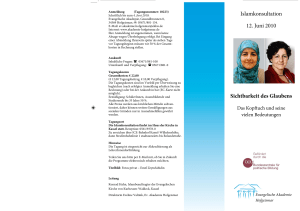 Islamkonsultation 12. Juni 2010 Sichtbarkeit des Glaubens