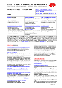 Die Gesellschaft Schweiz – Islamische Welt (GSIW) verurteilt die