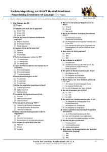 BH/VT-Sachkundeprüfung - Lösungskatalog Erwachsene