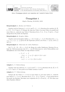 Ubungsblatt 1 - Fakultät für Physik