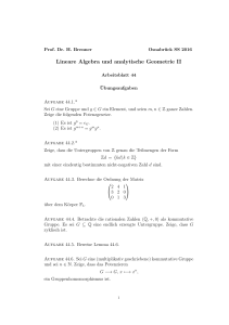 Lineare Algebra und analytische Geometrie II