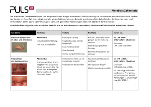 Merkblatt Zahnersatz