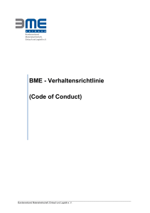 BME - Verhaltensrichtlinie (Code of Conduct)