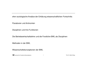 Methoden 4 - Lehrstuhl für Forstliche Wirtschaftslehre