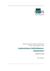 Implantierbare Defibrillatoren- Implantation