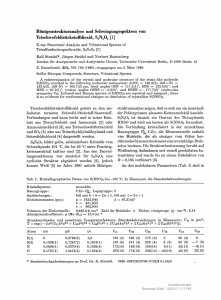 Röntgenstrukturanalyse und Schwingungsspektren yon