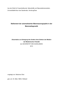 Dissertation-Stellenwert der automatisierten Mammasonographie in