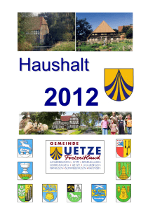 Haushalt 2012 - Gemeinde Uetze