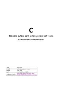 Basierend auf den CDT1-Unterlagen des CDT Teams