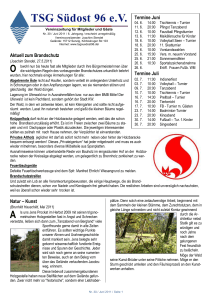 Aktuell zum Brandschutz Natur – Kunst Termine Juni Termine Juli