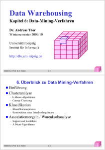 Data Warehousing - Abteilung Datenbanken Leipzig