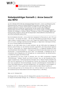 Nobelpreisträger Kenneth J. Arrow besucht das WIFO