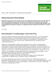 Klimaschutzziele Deutschlands