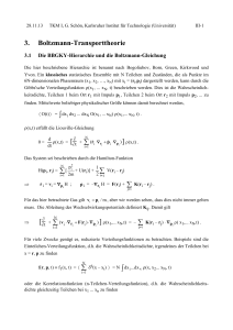 3. Boltzmann-Transporttheorie ∑ ∑ V(ri – rj - KIT