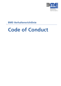 BME-Verhaltensrichtlinie (Code of Conduct)