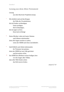 Lesung aus dem Alten Testament