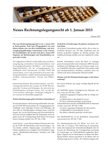 Neues Rechnungslegungsrecht ab 1. Januar 2013
