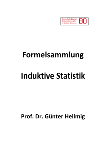 Formelsammlung Induktive Statistik