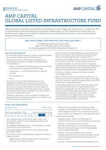 AMP CAPITAL GLOBAL LISTED INFRASTRUCTURE FUND