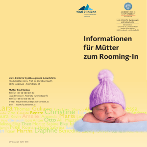 Informationen f&uuml;r M&uuml;tter zum Rooming-In