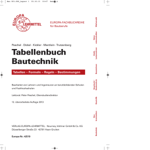 Tabellenbuch Bautechnik - VH