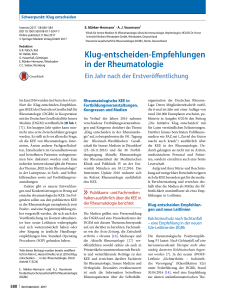 Klug-entscheiden-Empfehlungen in der Rheumatologie