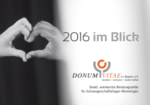 2016 im Blick - DONUM VITAE Memmingen