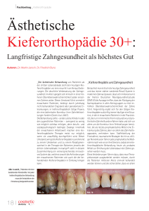 Ästhetische Kieferorthopädie 30+