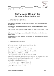 Mathematik,¨Ubung 1027 - Aufgaben