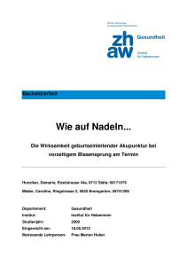 Wie auf Nadeln... - ZHAW digitalcollection