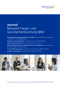 Journal des Netzwerks Frauen- und Geschlechterforschung NRW Nr