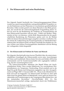 2 Der Klimawandel und seine Bearbeitung